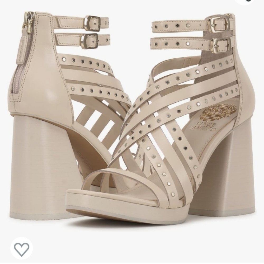 VINCE CAMUTO Womens Nanthie Studded Strappy Platform City Sandals